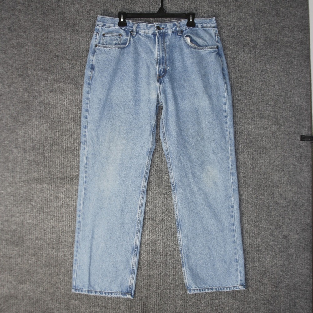 Giorgio Regular Fit Denim Jeans Mens 38x30 Blue Light Wash‎ Baggy Skate W38 L30